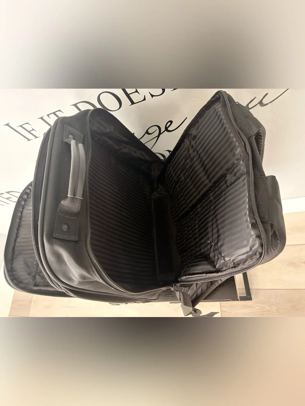 EUC Tumi Alpha Black Ballistic Nylon Travel Business Laptop Work Backpack